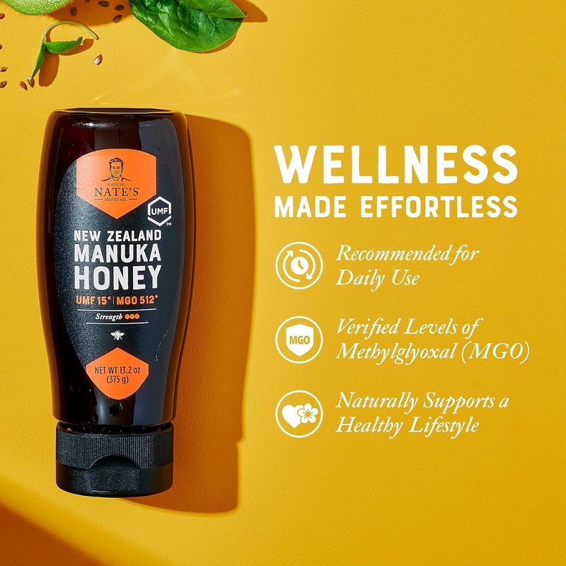 Nature Nate's Nate's Raw Manuka Honey MGO 512+ | UMF Certified 15+ - Image 3